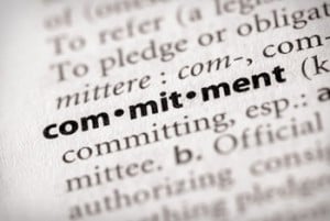 Selective focus on the word "commitment". Many more word photos in my portfolio...